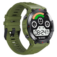 Smart Watch AK45 outdoor sport okosóra bluetooth telefon funkcióval - Jungle green
