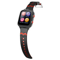 Smart Watch D35 duplakamerás 4G GPS SIM kártyás gyerek okosóra - fekete