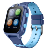Smart Watch D35 duplakamerás 4G GPS SIM kártyás gyerek okosóra - kék