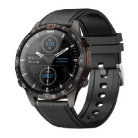 Smart Watch GT45 Outdoor NFC magyar nyelvű okosóra bőrszíjjal és gumiszíjjal - fekete