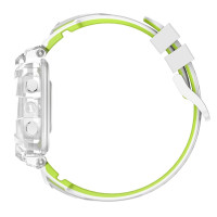 Smart Watch HT25 telefon funkciós sport okosóra fiataloknak -  zöld-fehér