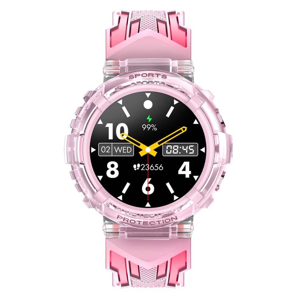 Smart Watch HT25 telefon funkciós sport okosóra fiataloknak -  rózsaszín