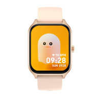 Smart Watch P58 szögletes okosóra digitális koronával sok funkcióval - rozé-arany-púder
