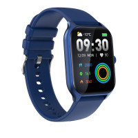 Smart Watch P58 szögletes okosóra digitális koronával sok funkcióval - mélykék