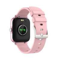 Smart Watch Y22 pulzusmérős és aktivitásmérős okosóra szögletes stílussal - pink