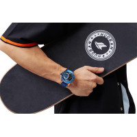 Naviforce nyári stílusú férfi karóra analóg és digitális számlappal kék színben gumiszíjjal