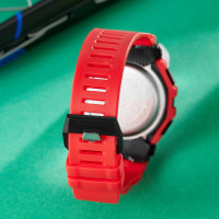 Ohsen outdoor strapabíró vízálló szögletes digitális sport karóra - piros